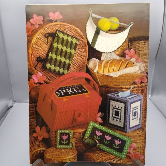 Vintage Plastic Canvas Patterns, More Needlepoint Projects, Leisure Arts 1980 - Picture 2 of 2